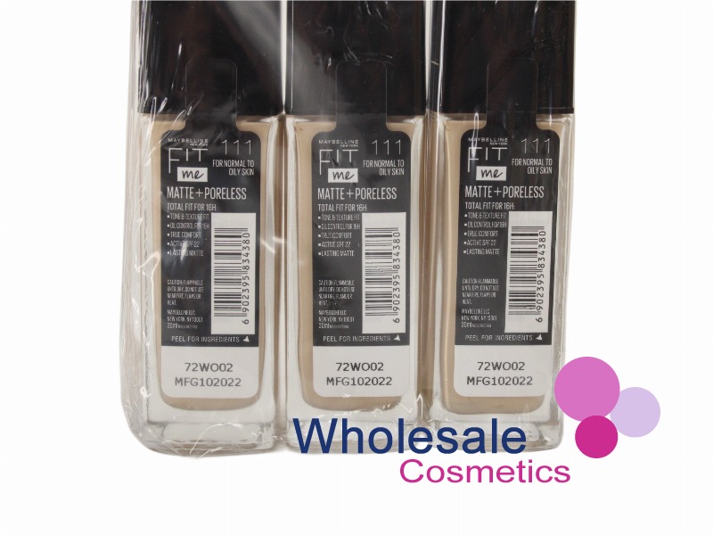 6 x Maybelline Matte And Poreless Foundation - 111